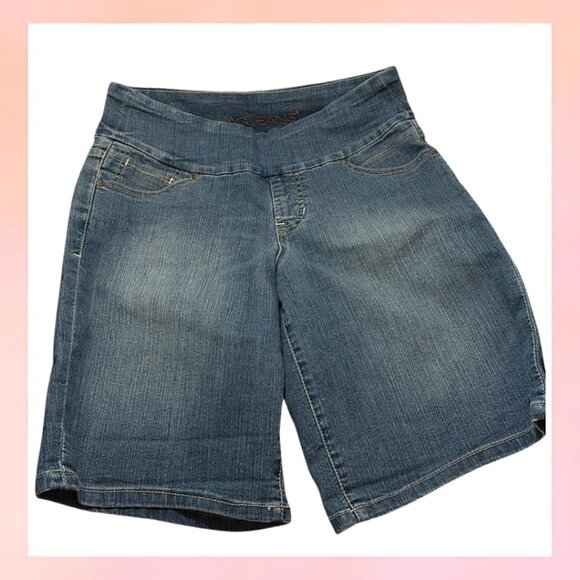 Jag Jeans High-Waisted Denim Bermuda Shorts- Medium - Picture 1 of 4